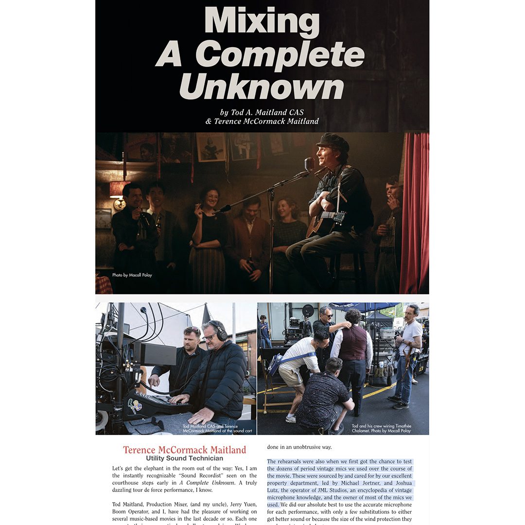 Multiple Magazine Writeups For My Involvement In the Film A Complete Unknown